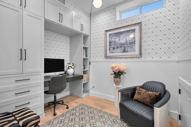 507 N Maria Ave Unit A, Redondo Beach, CA 90277 - office area with built in desk and light wood-style flooring