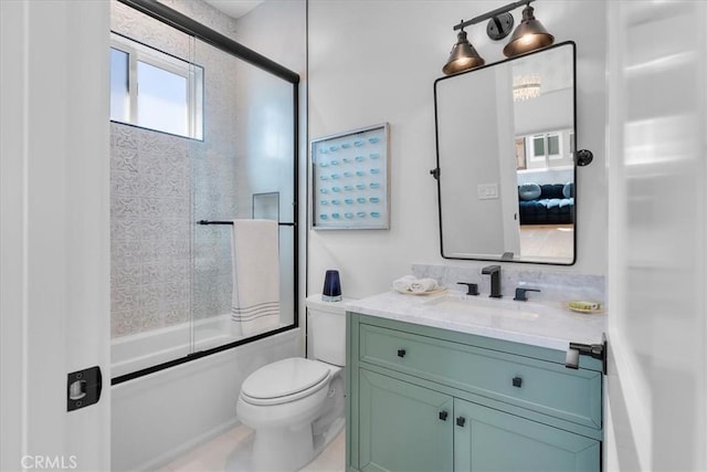 507 N Maria Ave Unit A, Redondo Beach, CA 90277 - bathroom featuring vanity, toilet, and combined bath / shower with glass door