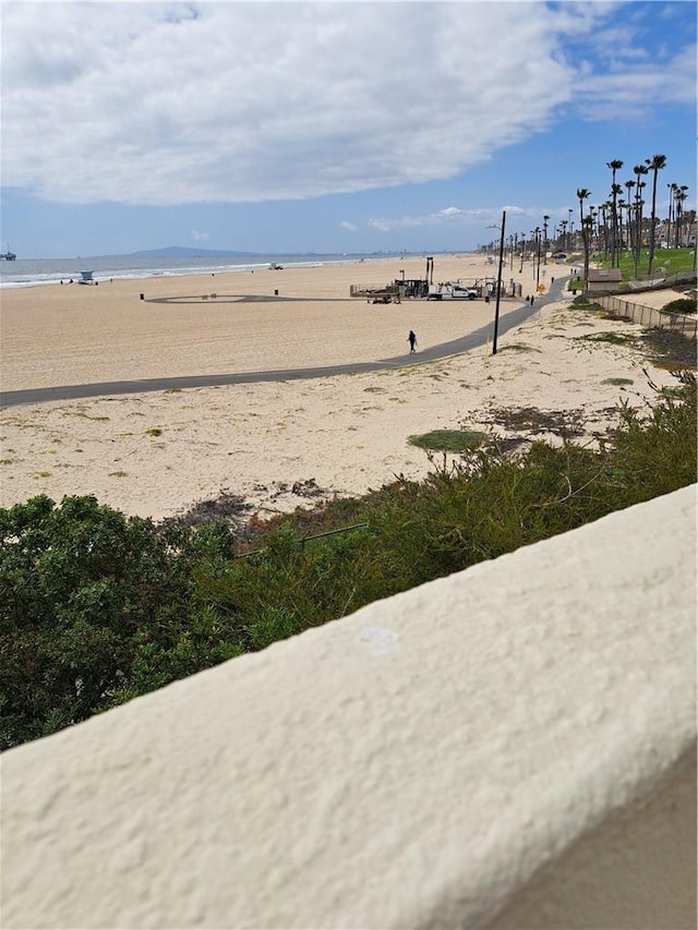 water view featuring a beach view