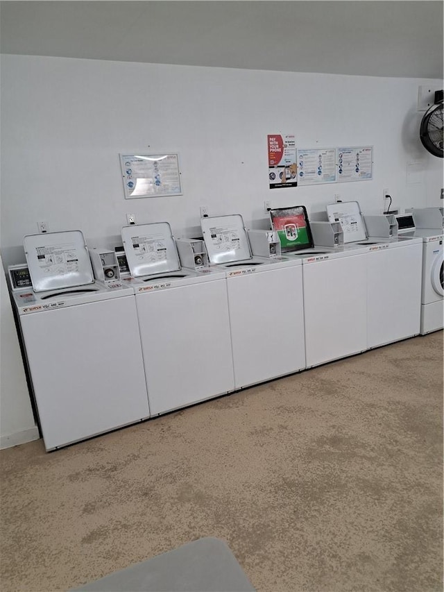 common laundry area featuring separate washer and dryer