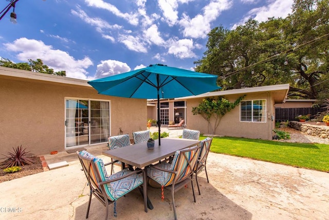 view of patio / terrace with outdoor dining area