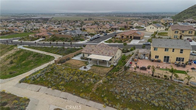 bird's eye view with a residential view