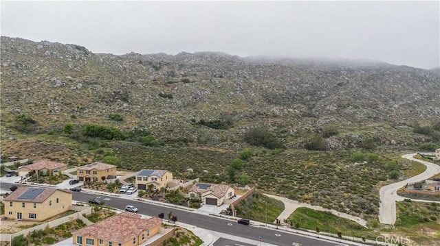 aerial view with a residential view