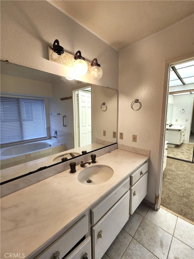 4872 Emerald Ave, La Verne, CA 91750 - full bath featuring a bath, tile patterned flooring, and vanity