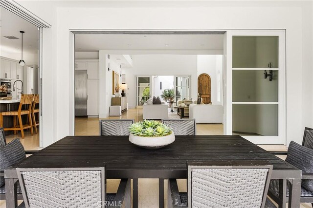 dining area with visible vents