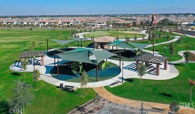 surrounding community with a residential view