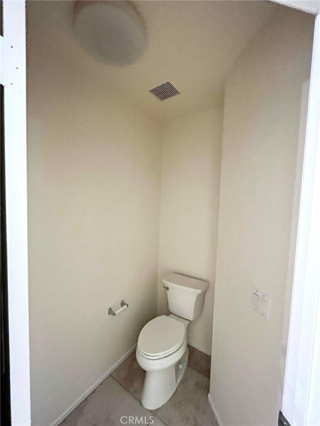 22810 Mountain Ash Cir, Corona, CA 92883 - bathroom featuring baseboards, visible vents, tile patterned floors, and toilet