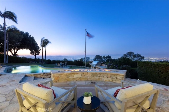 12 Bowie Rd, Rolling Hills, CA 90274 - view of patio / terrace with an infinity pool