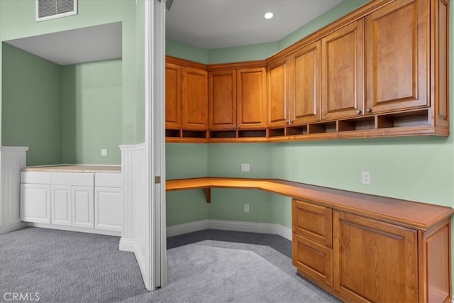 12 Bowie Rd, Rolling Hills, CA 90274 - unfurnished office with built in desk, light colored carpet, and recessed lighting