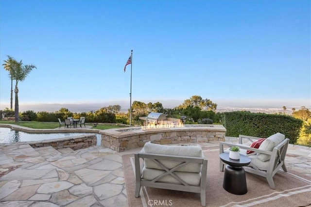 12 Bowie Rd, Rolling Hills, CA 90274 - view of patio / terrace with grilling area
