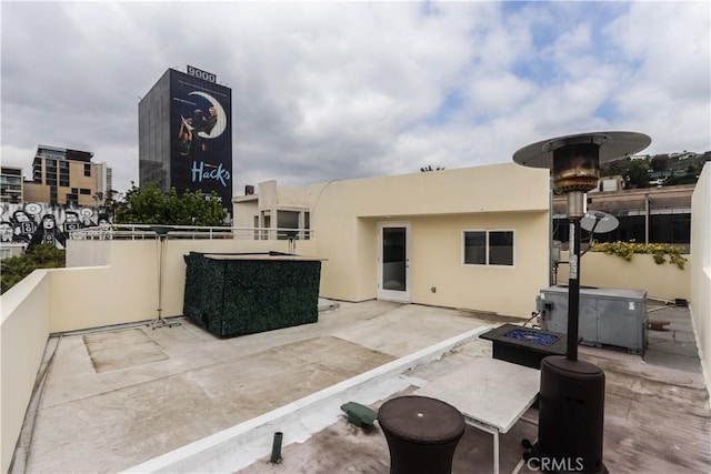 1020 Hilldale Ave, West Hollywood, CA 90069 - view of patio featuring a fire pit