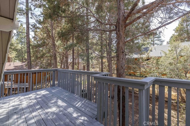 550 Pine Ln, Sugarloaf, CA 92386 - view of wooden terrace