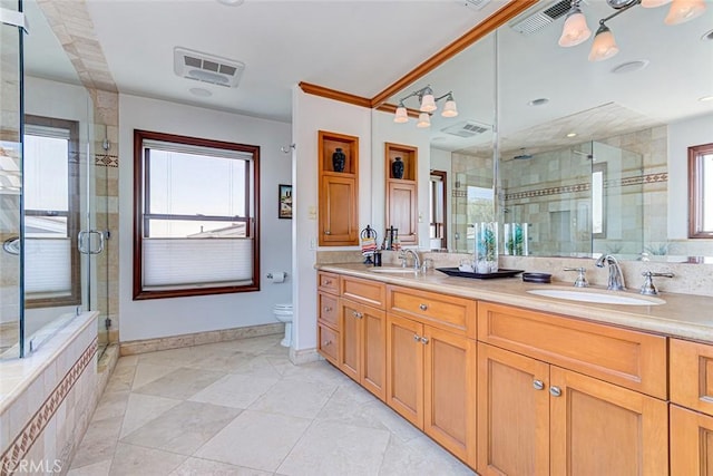 812 8th St, Manhattan Beach, CA 90266 - full bathroom with a wealth of natural light, visible vents, and a sink