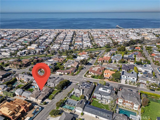 812 8th St, Manhattan Beach, CA 90266 - birds eye view of property featuring a water view and a residential view