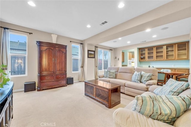 19069 Eldorado Rd, Perris, CA 92570 - living area with recessed lighting, light colored carpet, and plenty of natural light