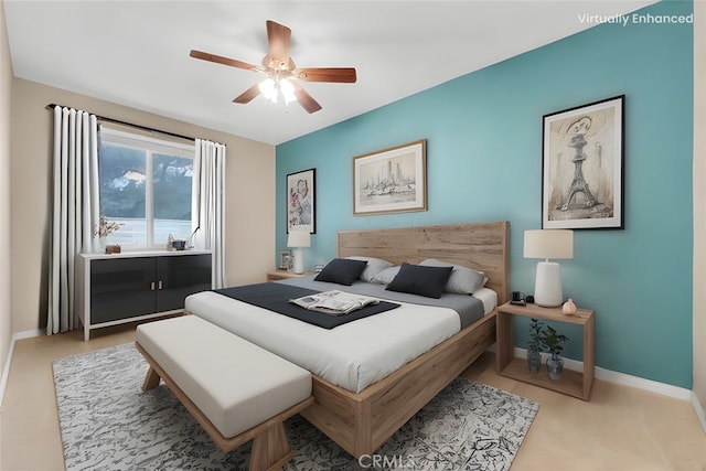 19069 Eldorado Rd, Perris, CA 92570 - bedroom with baseboards and ceiling fan