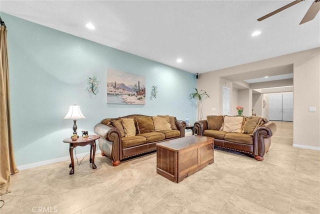 19069 Eldorado Rd, Perris, CA 92570 - living area featuring ceiling fan and recessed lighting