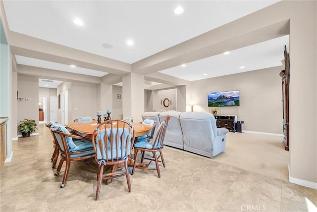 19069 Eldorado Rd, Perris, CA 92570 - dining space featuring recessed lighting and light colored carpet