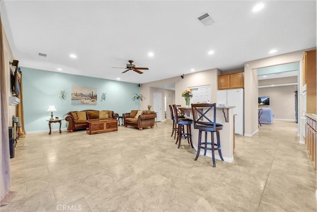 19069 Eldorado Rd, Perris, CA 92570 - living room featuring recessed lighting and a ceiling fan