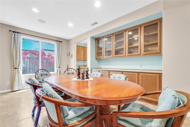 19069 Eldorado Rd, Perris, CA 92570 - dining area with recessed lighting and light tile patterned floors