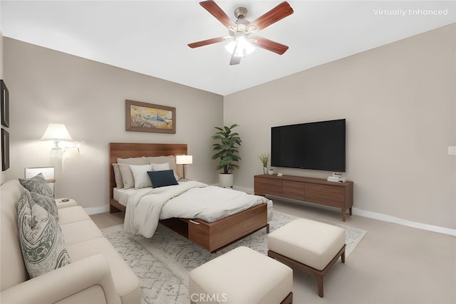 19069 Eldorado Rd, Perris, CA 92570 - bedroom featuring ceiling fan and light carpet
