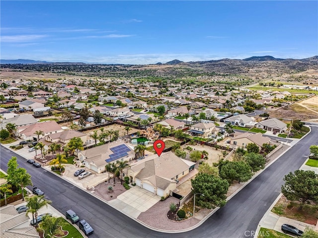 19069 Eldorado Rd, Perris, CA 92570 - aerial perspective of suburban area featuring a mountainous background