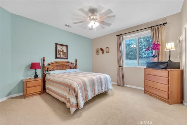 19069 Eldorado Rd, Perris, CA 92570 - bedroom featuring light colored carpet and ceiling fan
