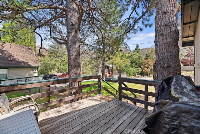 view of wooden deck