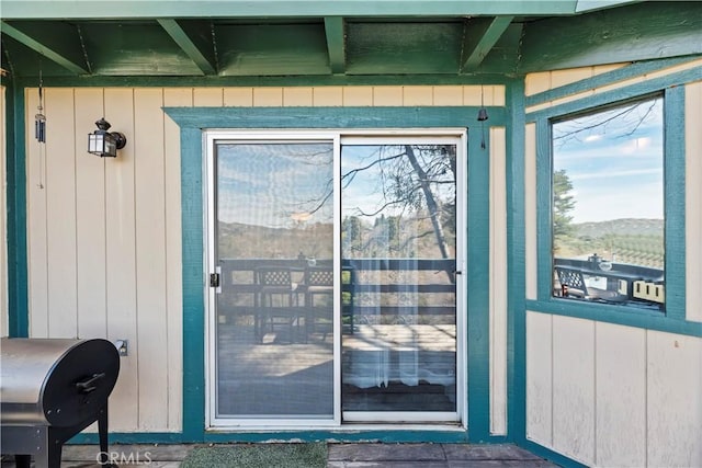 view of doorway to property
