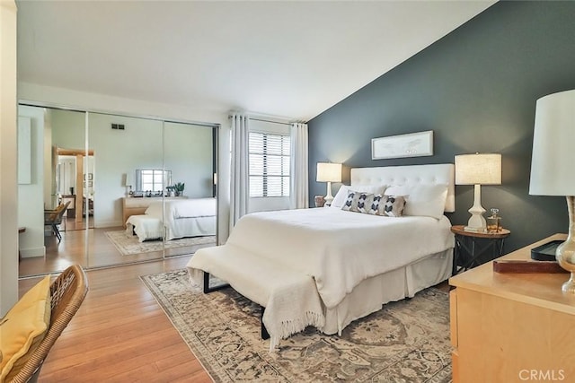 21025 Lemarsh St Unit G39, Chatsworth, CA 91311 - bedroom featuring wood finished floors and lofted ceiling