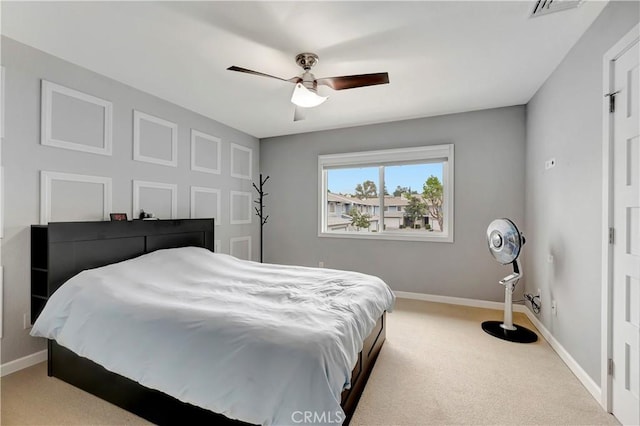 1541 Westcastle, West Covina, CA 91791 - bedroom with baseboards, carpet, and ceiling fan