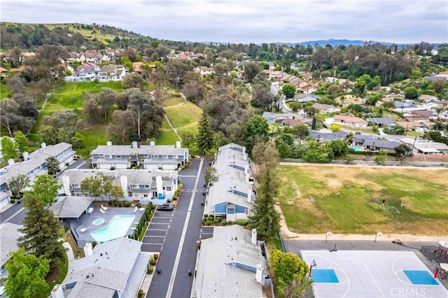 1541 Westcastle, West Covina, CA 91791 - aerial perspective of suburban area featuring a pool area