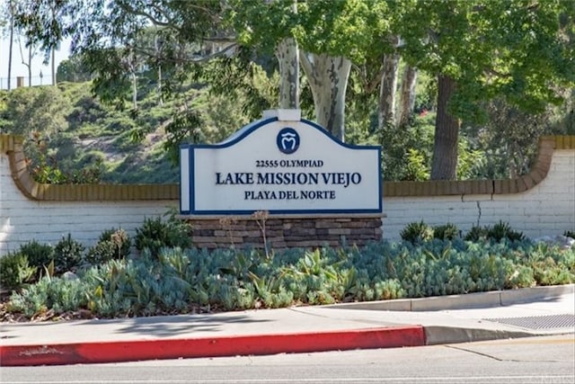 view of community sign