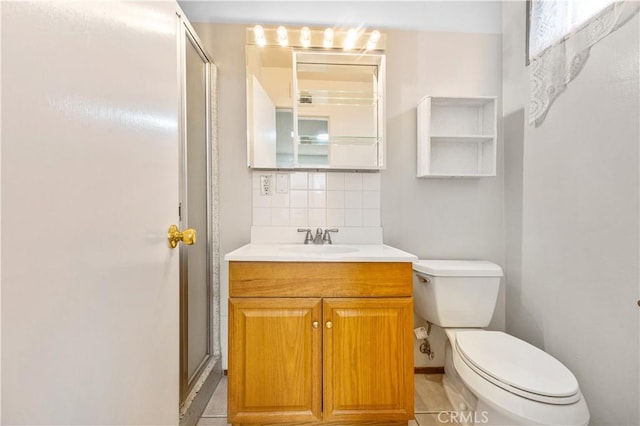 20908 New Hampshire Ave, Torrance, CA 90502 - bathroom with decorative backsplash, toilet, and vanity