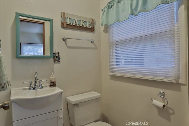 23800 Scenic Dr, Crestline, CA 92325 - bathroom with toilet and vanity