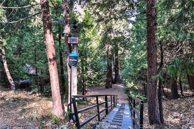 23800 Scenic Dr, Crestline, CA 92325 - view of home's community with a wooded view