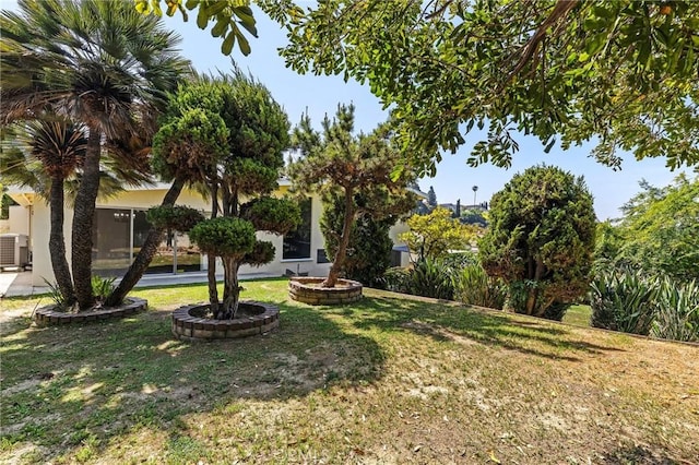 851 Crest Vista Dr, Monterey Park, CA 91754 - view of yard with a fire pit and central AC