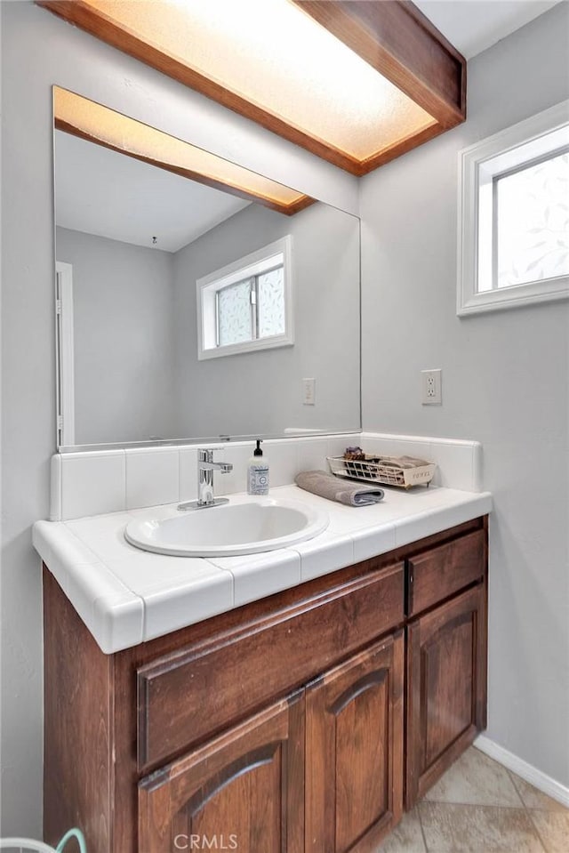 825 Grass Valley Rd, Lake Arrowhead, CA 92352 - bathroom featuring vanity and baseboards