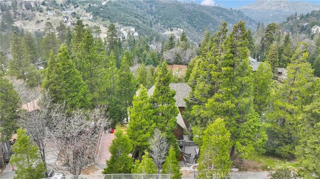 825 Grass Valley Rd, Lake Arrowhead, CA 92352 - birds eye view of property with a mountain view