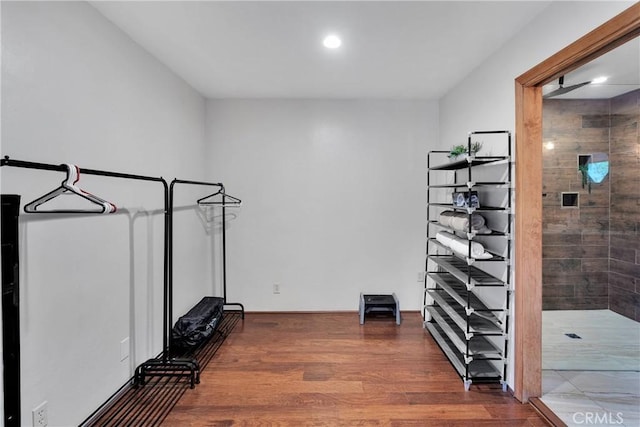 825 Grass Valley Rd, Lake Arrowhead, CA 92352 - interior space featuring recessed lighting and wood finished floors