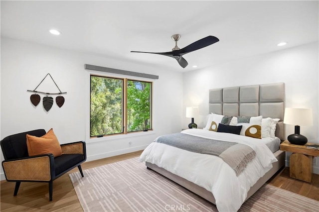 1935 Maverick Ln, North Tustin, CA 92705 - bedroom featuring baseboards, recessed lighting, and wood finished floors