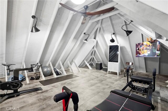 1935 Maverick Ln, North Tustin, CA 92705 - workout area featuring lofted ceiling