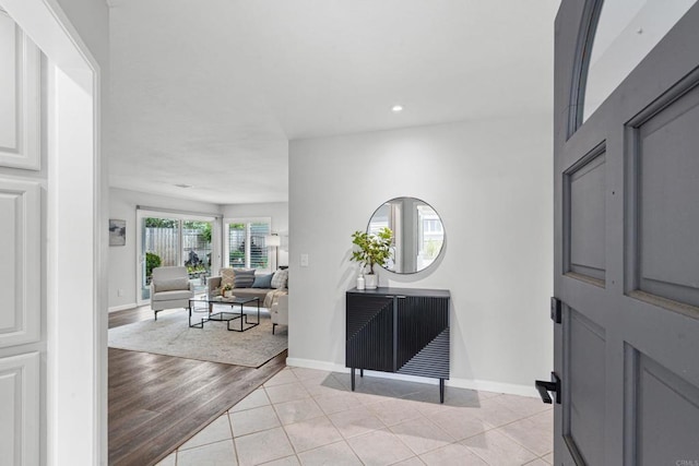 3185 Monroe St, Carlsbad, CA 92008 - entrance foyer featuring recessed lighting, baseboards, and light wood finished floors
