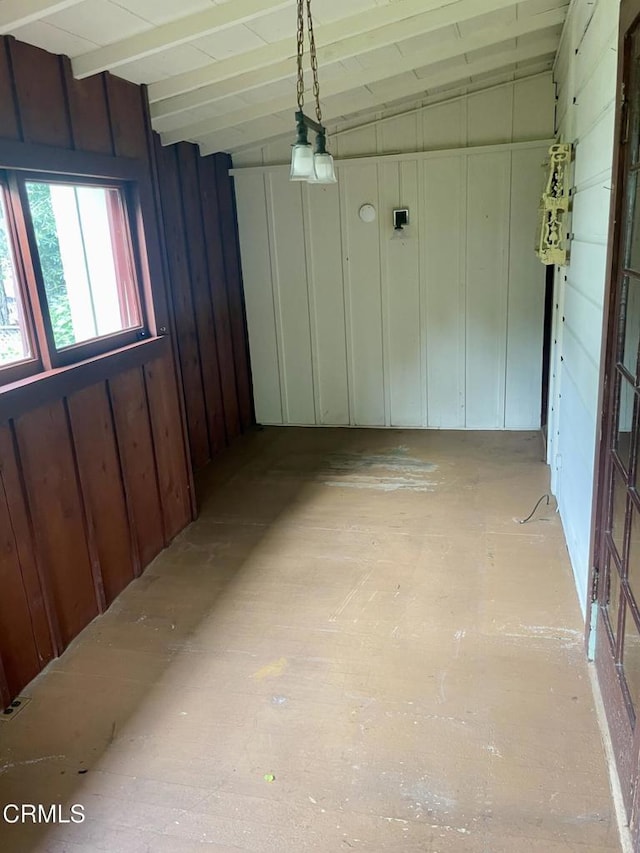 interior space with a garage