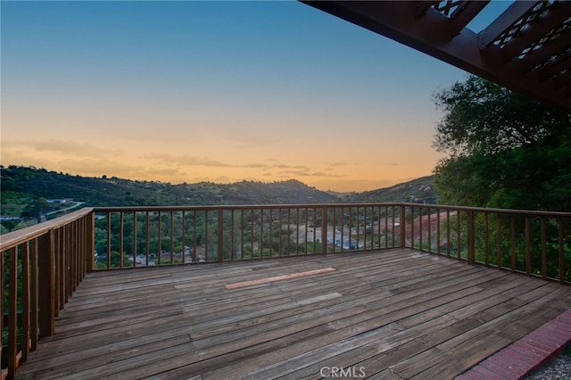 12140 Lilac Knolls Rd, Valley Center, CA 92082 - view of deck at dusk