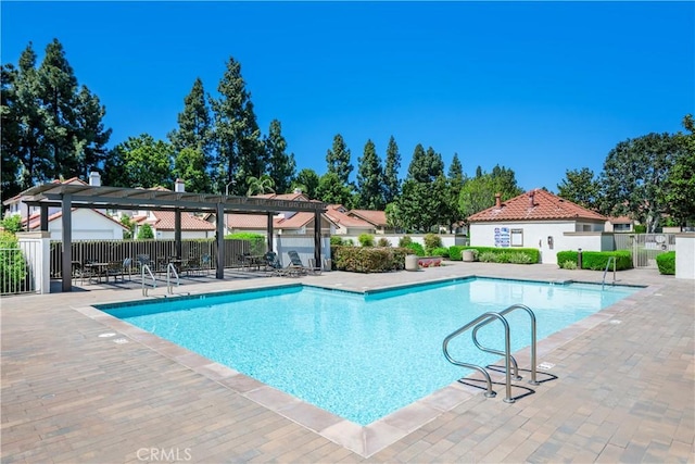3 Terracima, Irvine, CA 92620 - pool featuring fence, a pergola, and a patio area