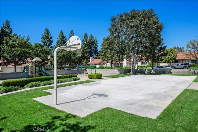 3 Terracima, Irvine, CA 92620 - view of sport court featuring fence, community basketball court, a yard, and playground community
