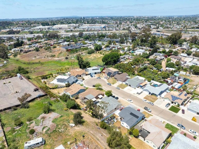 drone / aerial view with a residential view