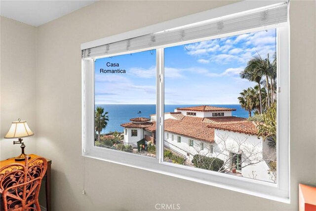 411 Avenida Granada Unit 4F, San Clemente, CA 92672 - sitting room featuring a water view and plenty of natural light