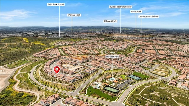 128 Mossvine, Irvine, CA 92618 - drone / aerial view featuring a residential view